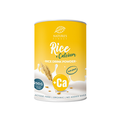 Rice Drink Powder + Calcium Bio 250g  (Veganská alternativa mléka / Rýžový prášek k přípravě BIO nápoje)