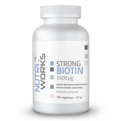 NutriWorks Strong Biotin 5500µg 120 kapslí