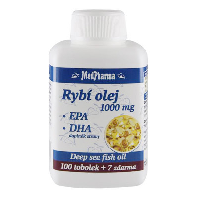 MedPharma Rybí olej 1000 mg – EPA + DHA 107 tobolek