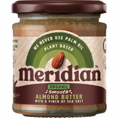 Meridian Almond Butter 170 g Smooth with Sea Salt Organic...
