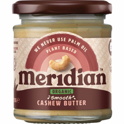 Meridian Cashew Butter 170 g Smooth Organic (Kešu krém...