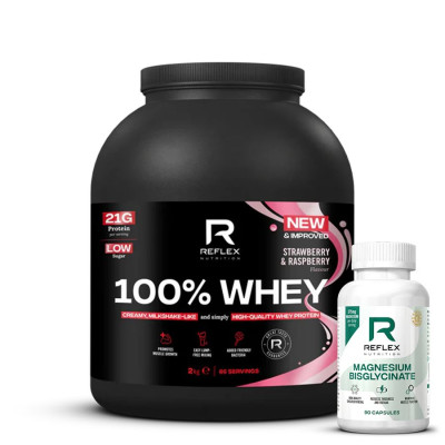Reflex Nutrition 100% Whey Protein 2kg jahoda malina +...