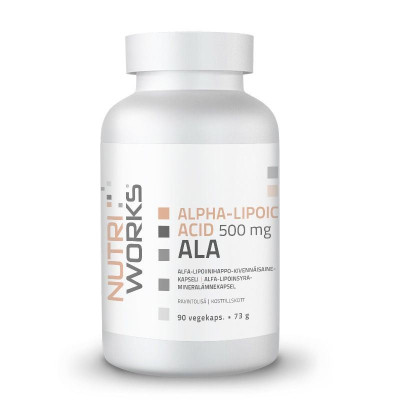 NutriWorks Alpha Lipoic Acid 500 mg 90 kapslí