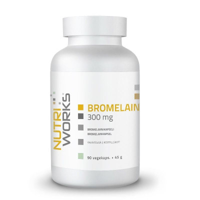 NutriWorks Bromelain 300 mg 90 kapslí