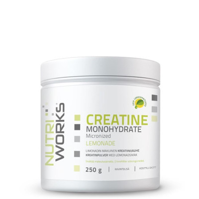 NutriWorks Creatine Monohydrate 250g lemonade
