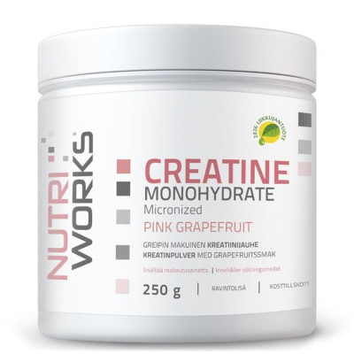 NutriWorks Creatine Monohydrate 250g pink grapefruit
