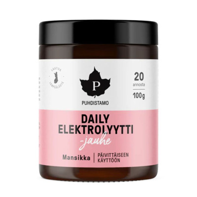 Puhdistamo Electrolyte Daily Powder 100g jahoda