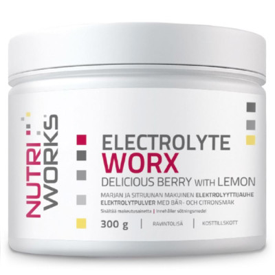 NutriWorks Electrolyte Worx 300g delicious berry with lemon