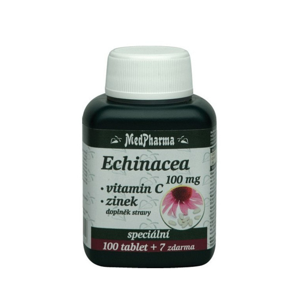 MedPharma Echinacea 100mg + vitamín C + zinek 107 tablet