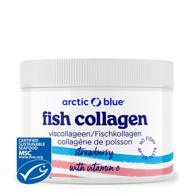 Arctic blue® Fish Collagen + Vitamin C 150g jahoda...