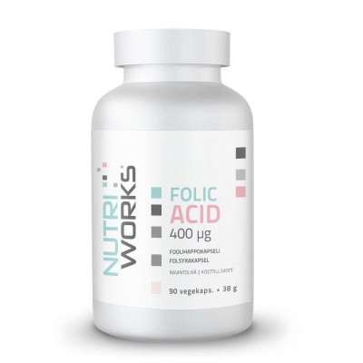 NutriWorks Folic Acid 400 µg 90 kapslí