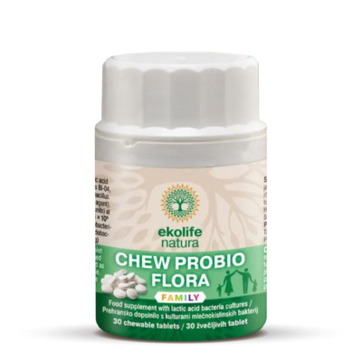 EKOLIFE NATURA Chew Probio Flora Family 30 žvýkacích tablet