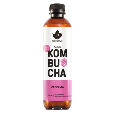 Puhdistamo Kombucha BIO 400ml raspberry (Vadelma)