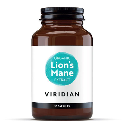 Viridian Nutrition Lions Mane Extract 30 kapslí Organic SK