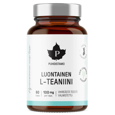 Puhdistamo L-Theanine Natural 60 kapslí (Luontainen...