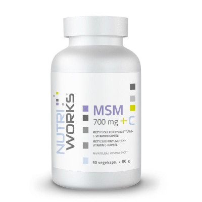 NutriWorks MSM 700 mg + C 90 kapslí SK