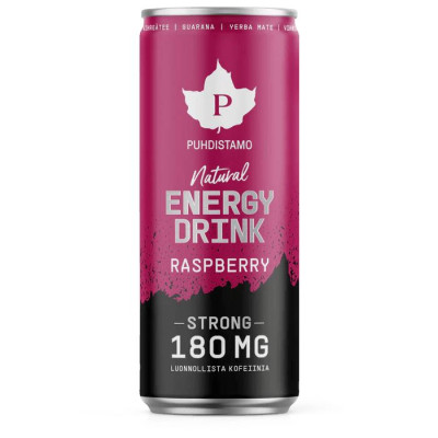 Puhdistamo Natural Energy Drink STRONG 330ml raspberry