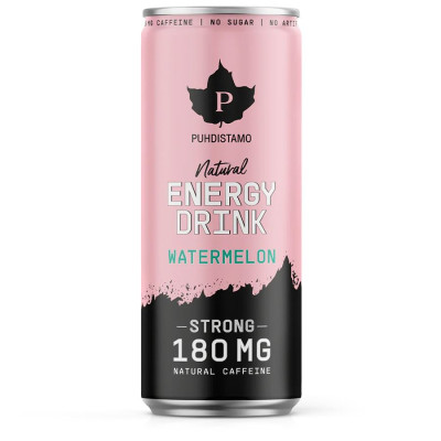 Puhdistamo Natural Energy Drink STRONG 330ml watermelon