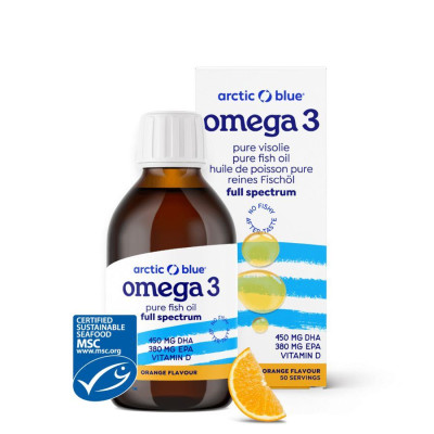 Arctic blue® Omega 3 250ml (450mg DHA, 380mg EPA and...