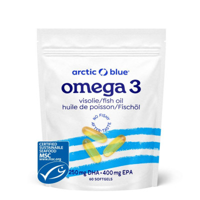 Arctic blue® Omega 3 60 kapslí (250mg DHA and 400mg EPA)...