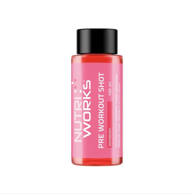 NutriWorks Pre-Workou SHOT 100ml malina