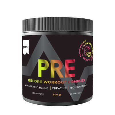 PULS nutrition Pre-Workout Complex 300g strawberry and lime