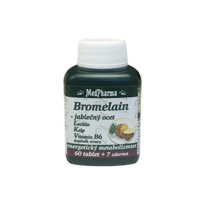 MedPharma Bromelain 300 mg + jabl.ocet + lecitin + kelp +...