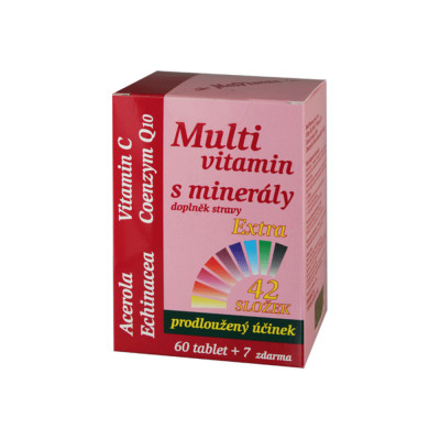 MedPharma Multivitamin s minerály + extra C,Q10, 42...
