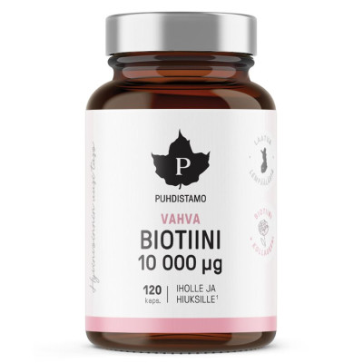 Puhdistamo Strong Biotin 10000ug 120 kapslí