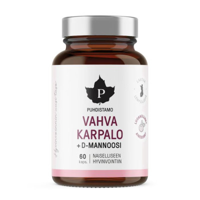 Puhdistamo Strong Cranberry + D-mannose 60 kapslí...