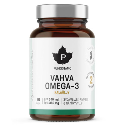 Puhdistamo Strong Omega 3 70 kapslí (540mg EPA, 360mg DHA)