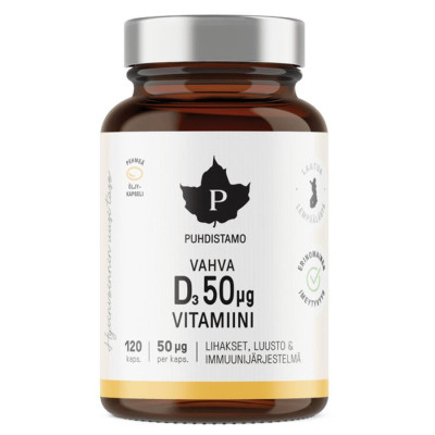 Puhdistamo Super Vitamin D 2000IU 120 kapslí