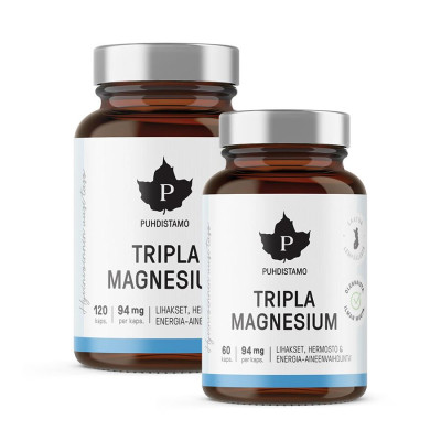 Puhdistamo Triple Magnesium 120 kapslí + 60 kapslí ZDARMA...