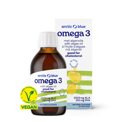 Arctic blue® Vegan Omega 3 Algae 150ml (Lněný olej + olej...