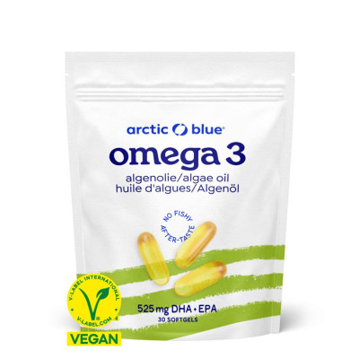 Arctic blue® Vegan Omega 3 Algae 30 kapslí (375mg DHA,...
