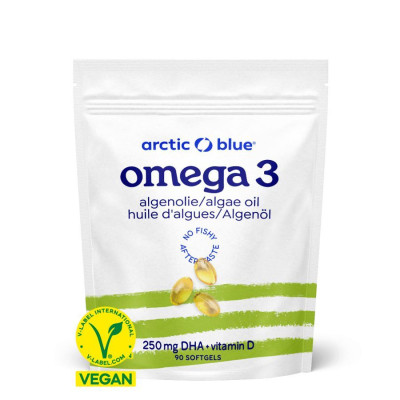 Arctic blue® Vegan Omega 3 Algae 90 kapslí (250mg DHA and...
