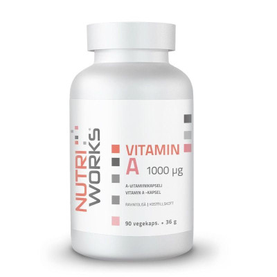NutriWorks Vitamin A 1000 µg 90 kapslí