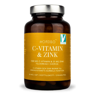 Nordbo Vitamin C and Zinek 50 kapslí