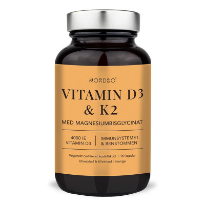 Nordbo Vitamin D3 4000IU a K2 100μg 90 kapslí