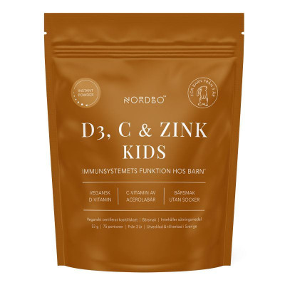 Nordbo Vitamin D3, C and Zink Kids 53 g SK