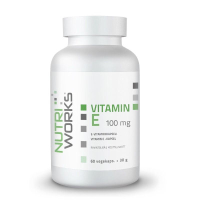 NutriWorks Vitamin E 100 mg 60 kapslí