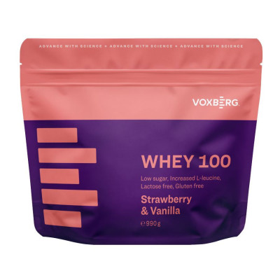 Voxberg Whey Protein 100 990g jahoda - vanilka