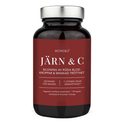 Nordbo Järn and C 90 kapslí (Železo a Vitamín C)
