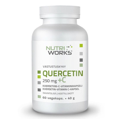 NutriWorks Quercetin + Vitamin C 250 mg 60 kapslí